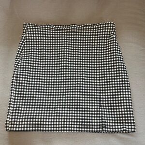 Shinestar Black and White Gingham Mini Skirt